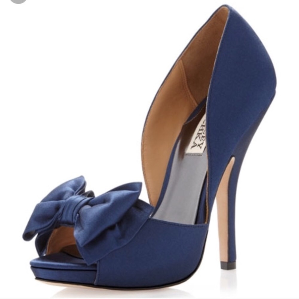 Badgley Mischka Satin Bow Pump